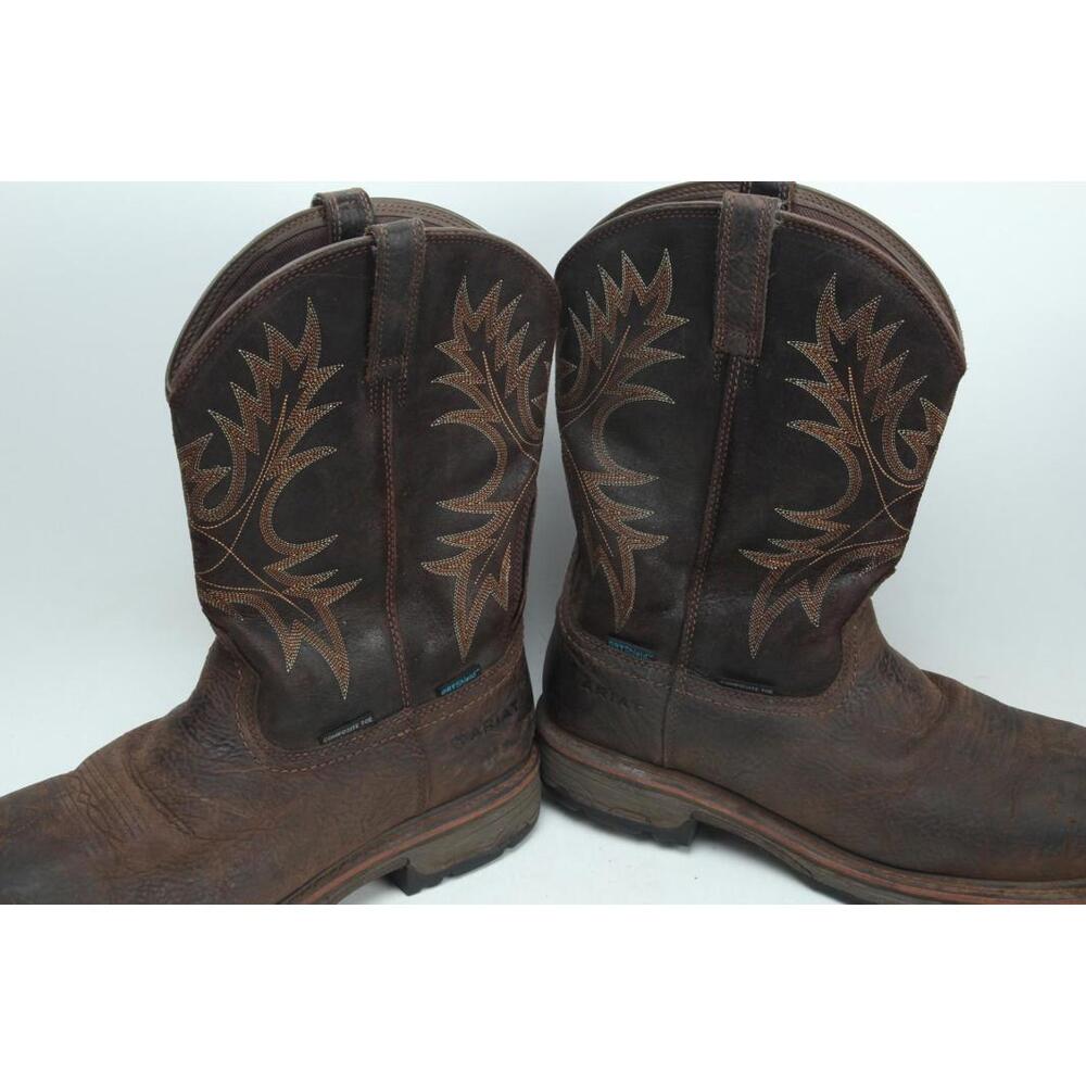 Ariat Workhog Boots Western Leather work Boot Composite Toe 13 EE READ NO INSOLE - Picture 9 of 16